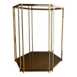 Brass and smoked glass console from the 70s