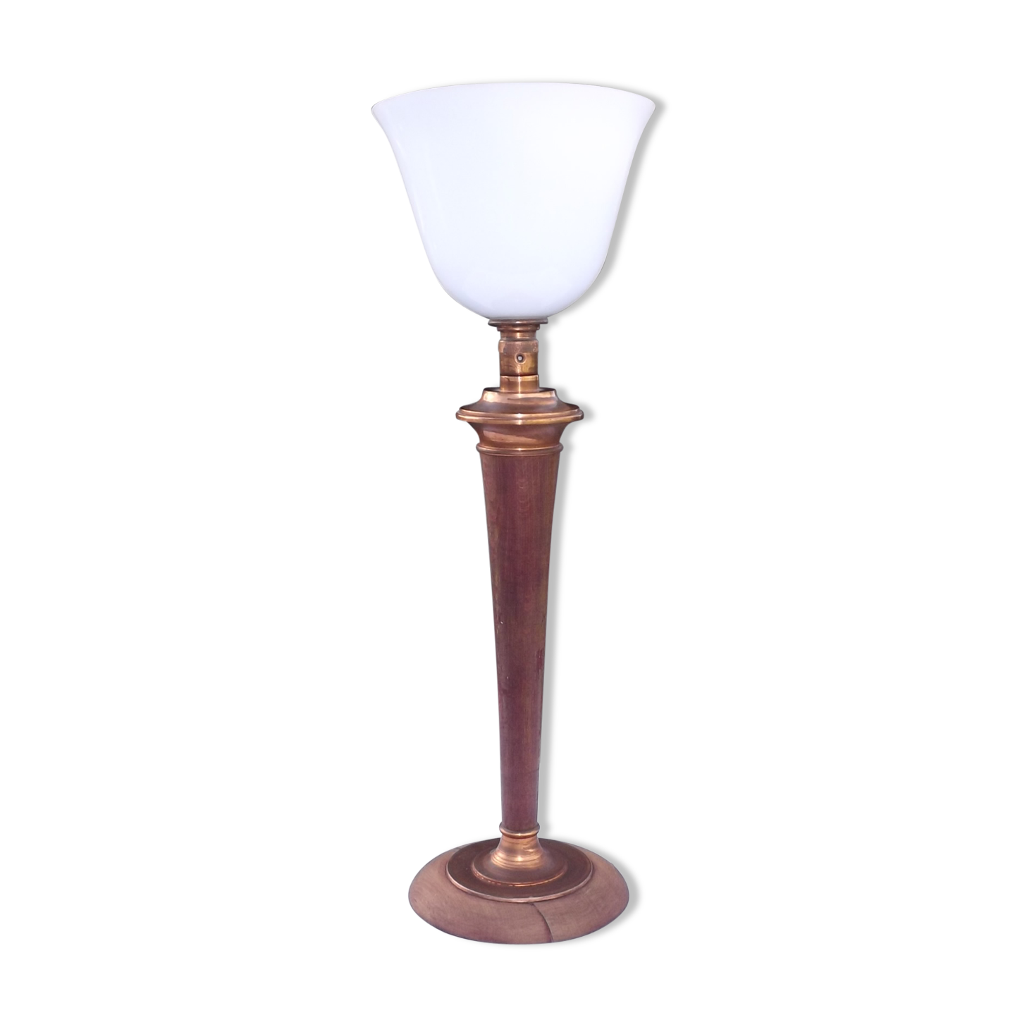 White opaline 50s Mazda lamp