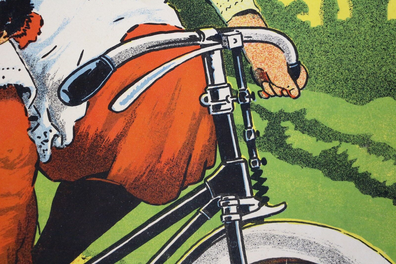 Original litho bike 1896 cycles malinge poster - laulan