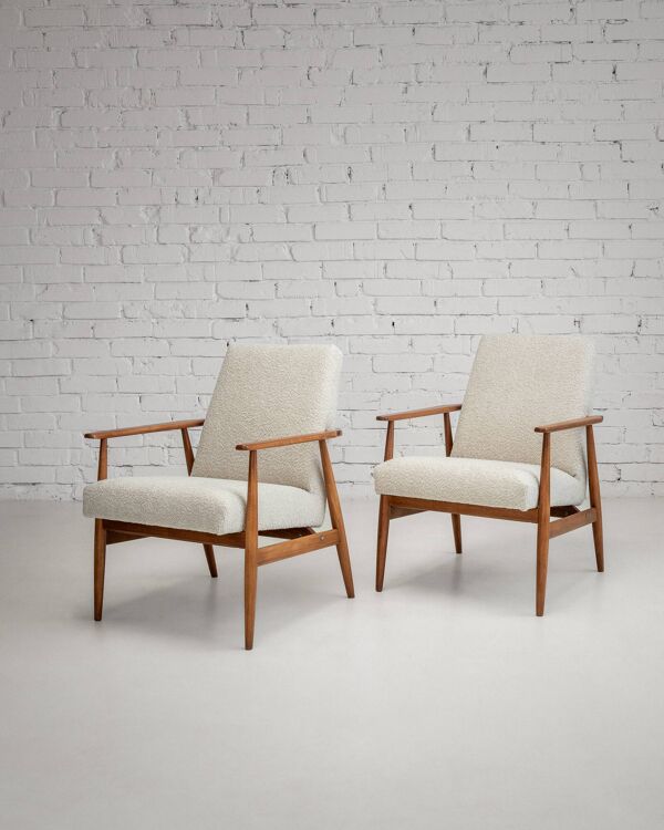 Fauteuil Lisek Mid-Century – Original vintage des années 1960 restauré par Henryk Lis