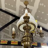 Gilded brass ceiling lamp