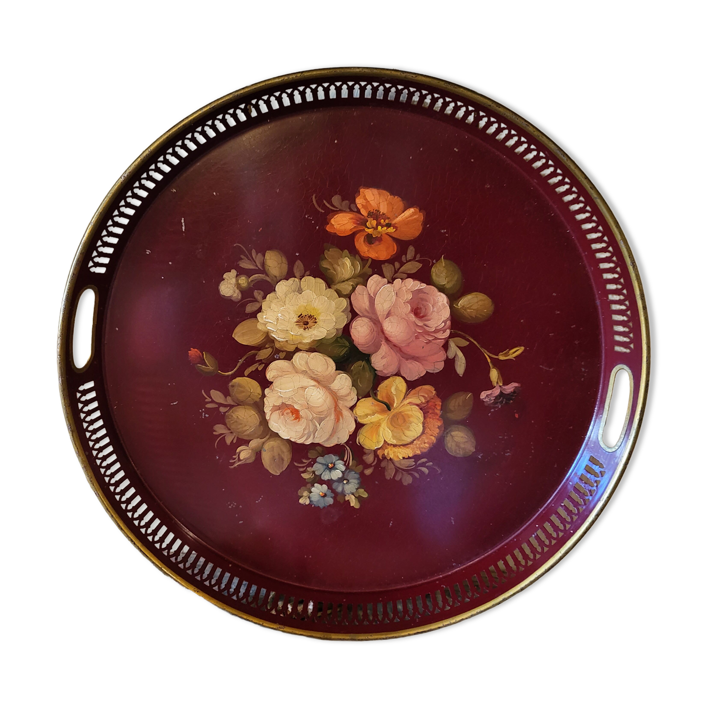 Old painted sheet metal top