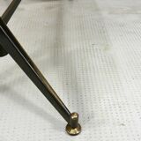 Midcentury Italian Steel And Marble Coffee Table.