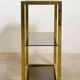 Showcase vintage brass and glass smoked by Romeo Rega 1970 s