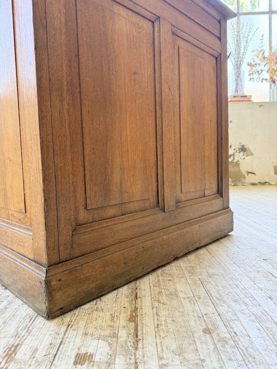 1950s oak office counter