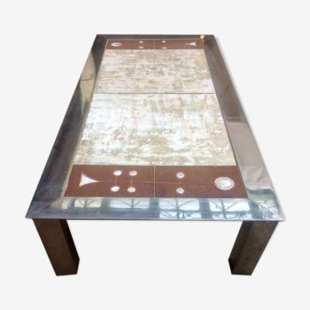 Inox and ceramic coffee table