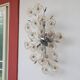Large Size Gold and Transparent Murano Glass Wall light or Ceiling Light Fl