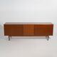 Wooden sideboard with brass knobs, 1960s