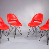 Set of four chairs with base