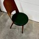 Vintage Baumann chair from the 1950s - curved wood and green seat.