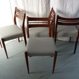 Set of 4 scandinavian chairs