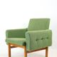 Midcentury Armchair In Fabric & Beech, Czechoslovakia 1960s