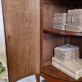 Corner marquetry cabinet