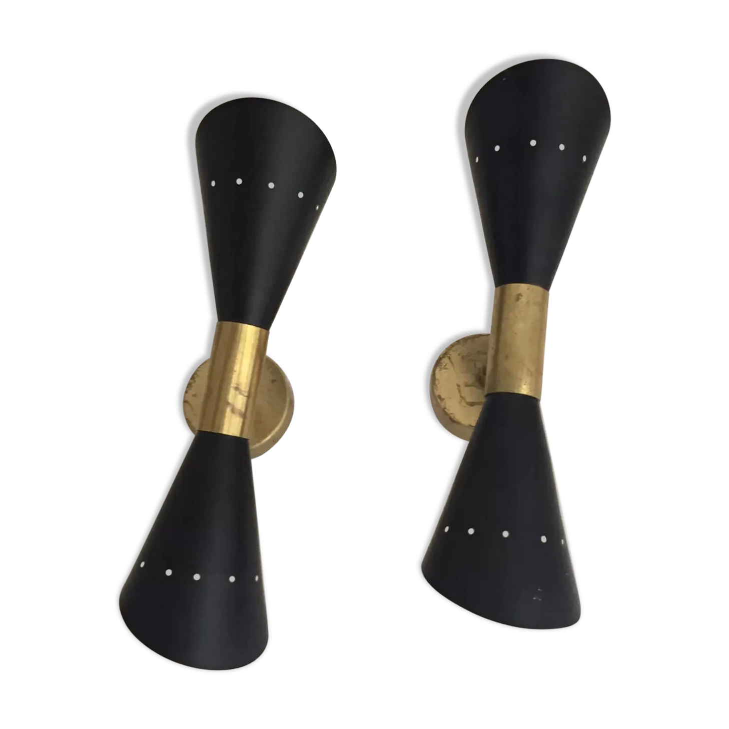 Pair butterfly socnces in the style of the 50