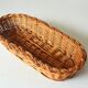 Wicker bread basket, braided, handmade, vintage from the 1970s