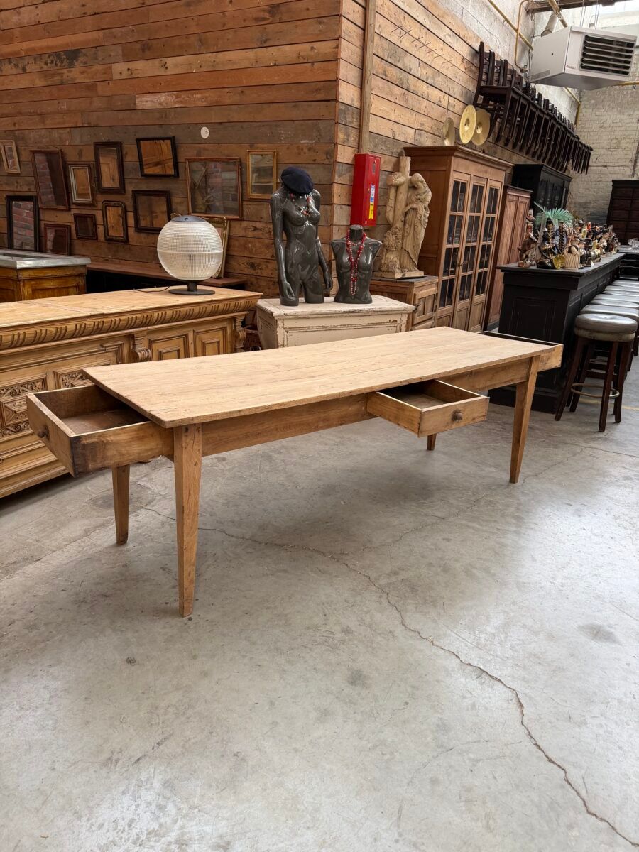 Oak farmhouse table from the early 20th century.