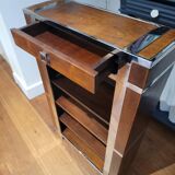 Art Deco style shelf in wood and stainless steel