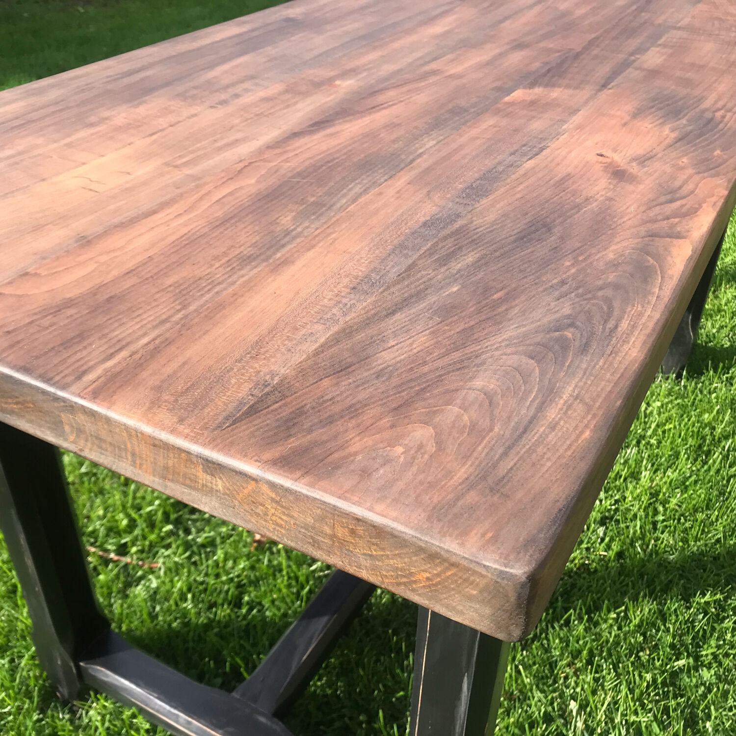 Solid wood farmhouse table