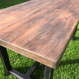 Solid wood farmhouse table