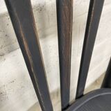matte black bistro chair with a patina