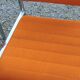 Set of 6 designer chairs from the 70s orange fabrics and chrome tubes
