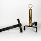 Paire de chenets par Jacques Adnet