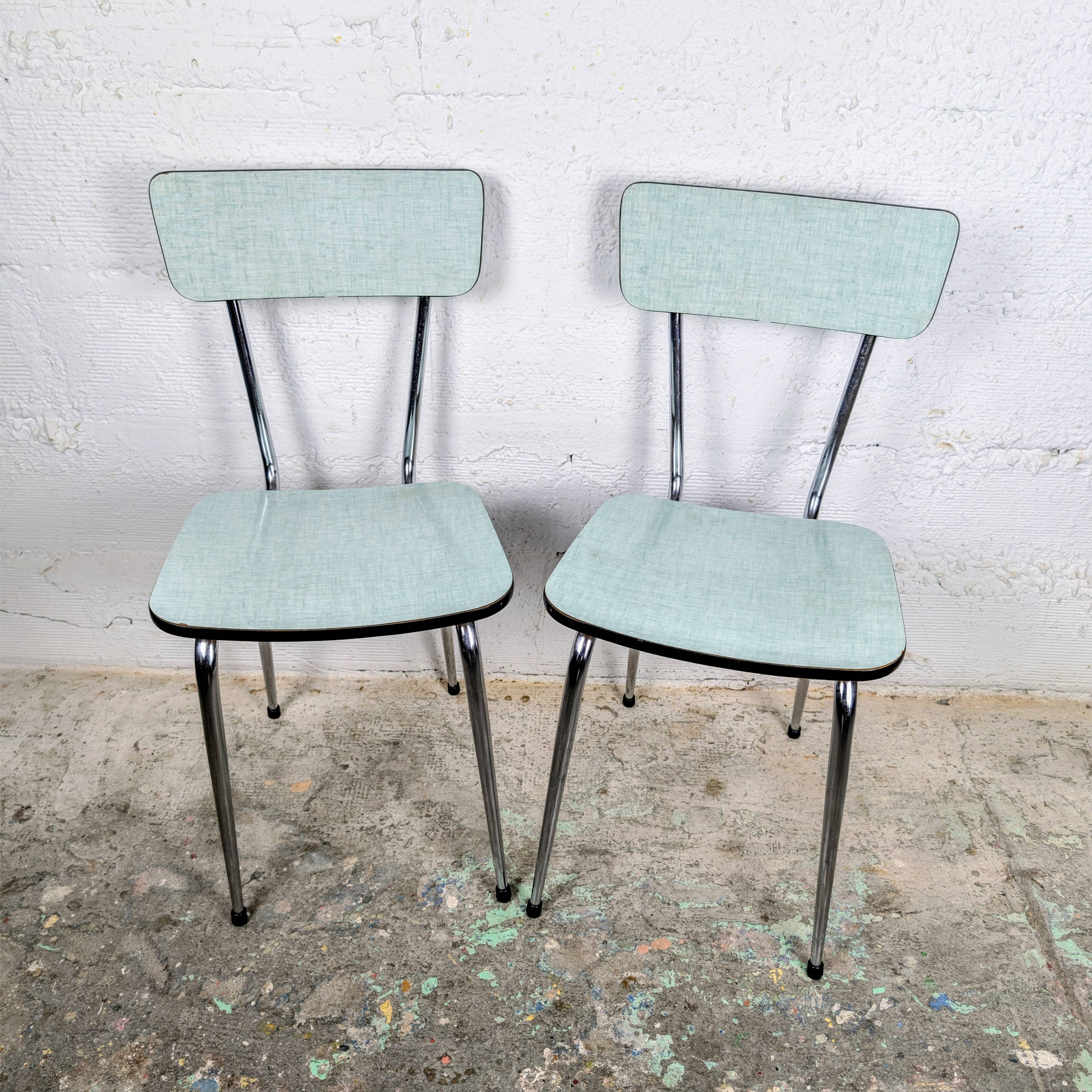 Pair of formica chairs