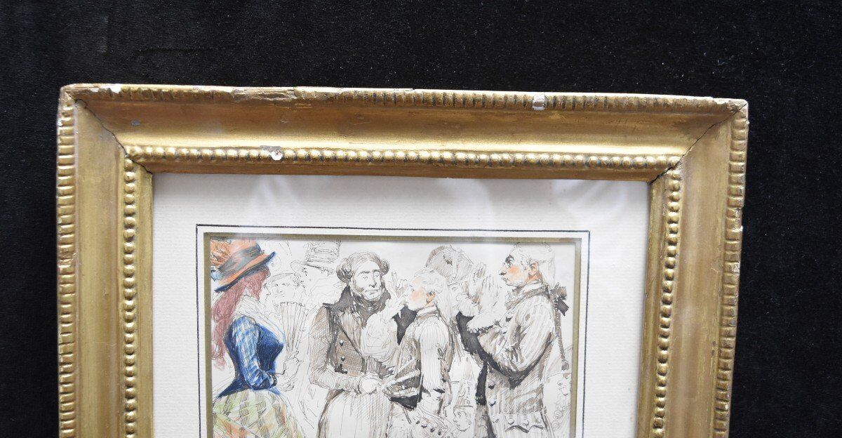 Edouard Detaille (1848-1912) Scène De Carnaval, Aquarelle Signée