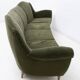 Mid-Century Modern Italian Velvet Curved Sofa, 1950s