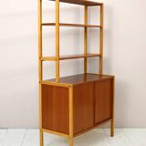 Vintage bookcase with sliding doors