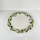 Round earthenware dish "olive", Deruta, Tiriduzzi, Italy