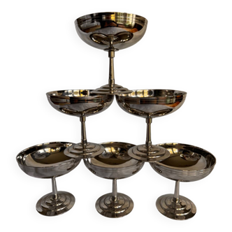 Set of 6 Letang Remy stainless steel ice cream cups