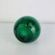 Vase rond verre de Murano vert, anse torsadée, vintage