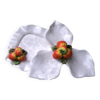 Set of 2 barbottine dishes
