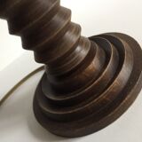 Vintage wood geometric lamp