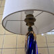Vintage Belgian glass table lamp