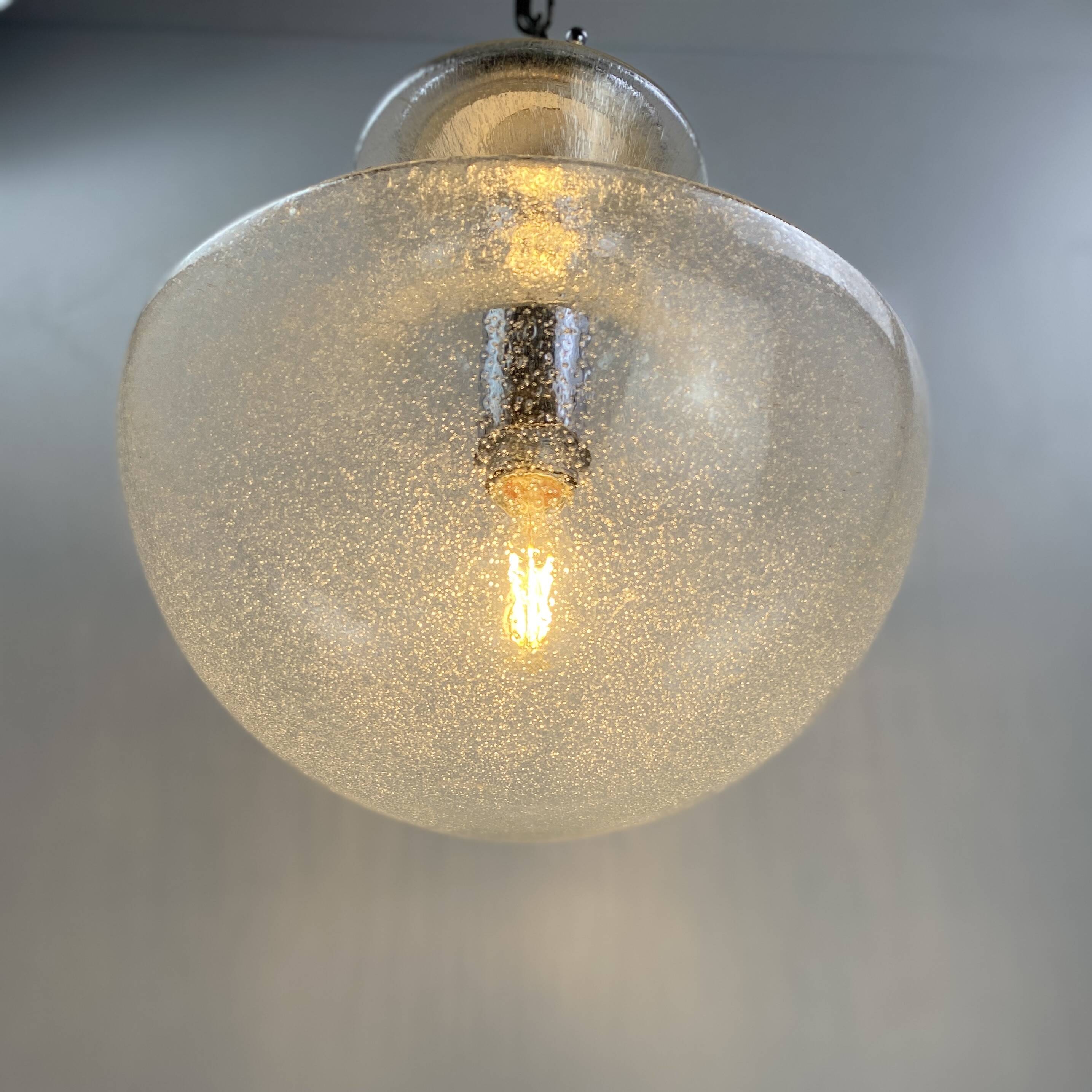 Murano glass pendant light (Mazzega) for Doria, 1960s.