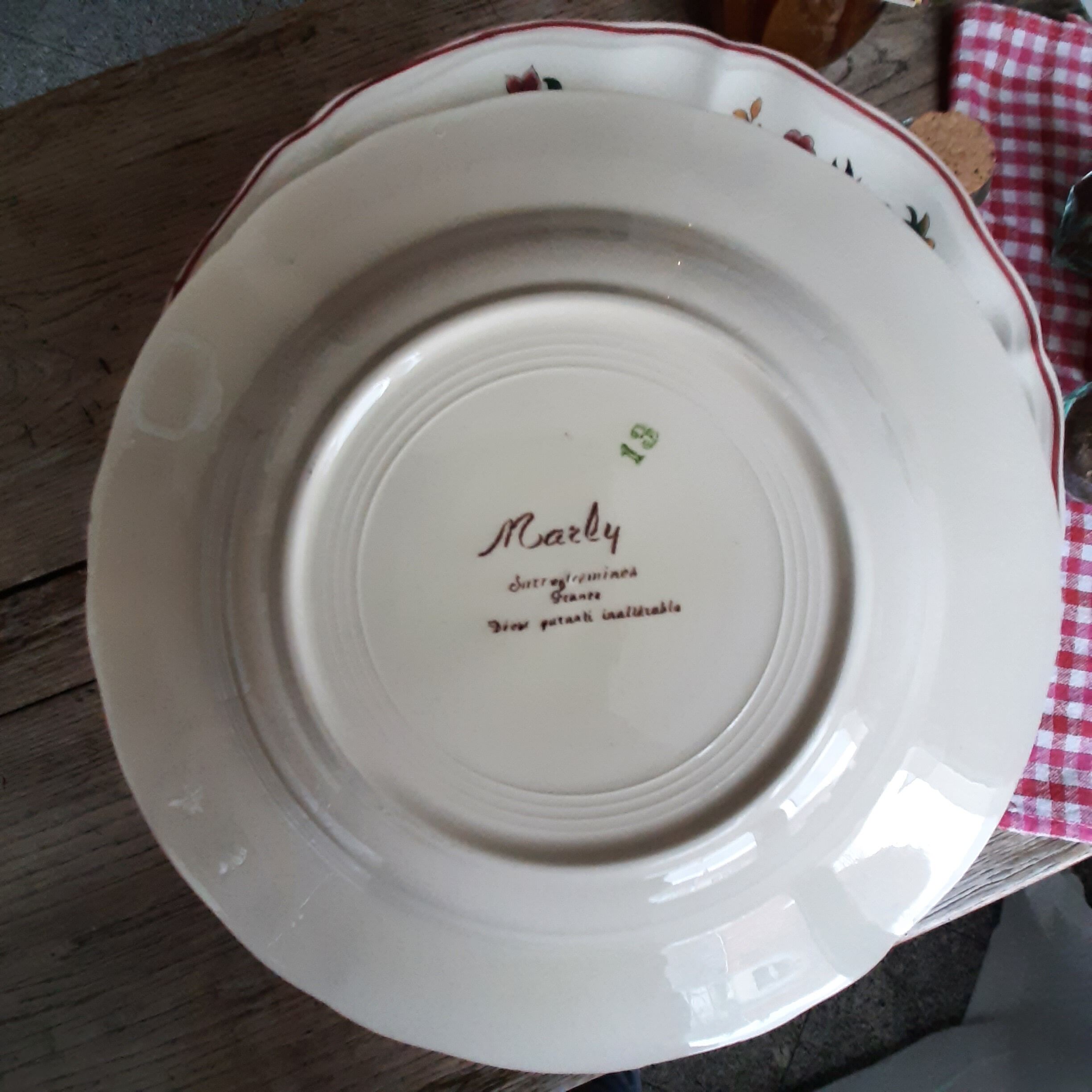 Lot 10 hollow plates sarreguemines marly