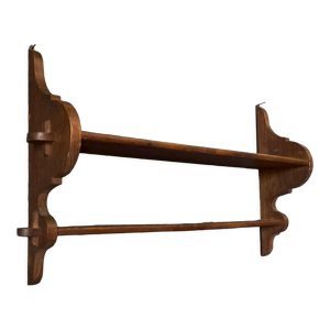 Etagere 1970 en chene deux niveaux