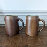Pair of stoneware mugs