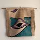 Handmade wall tapestry – eye/mountains pattern
