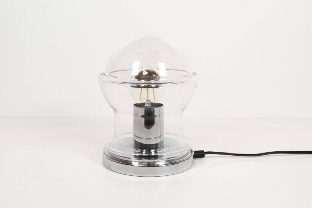Vintage 1970s glass 'mushroom' table lamp by Cosack