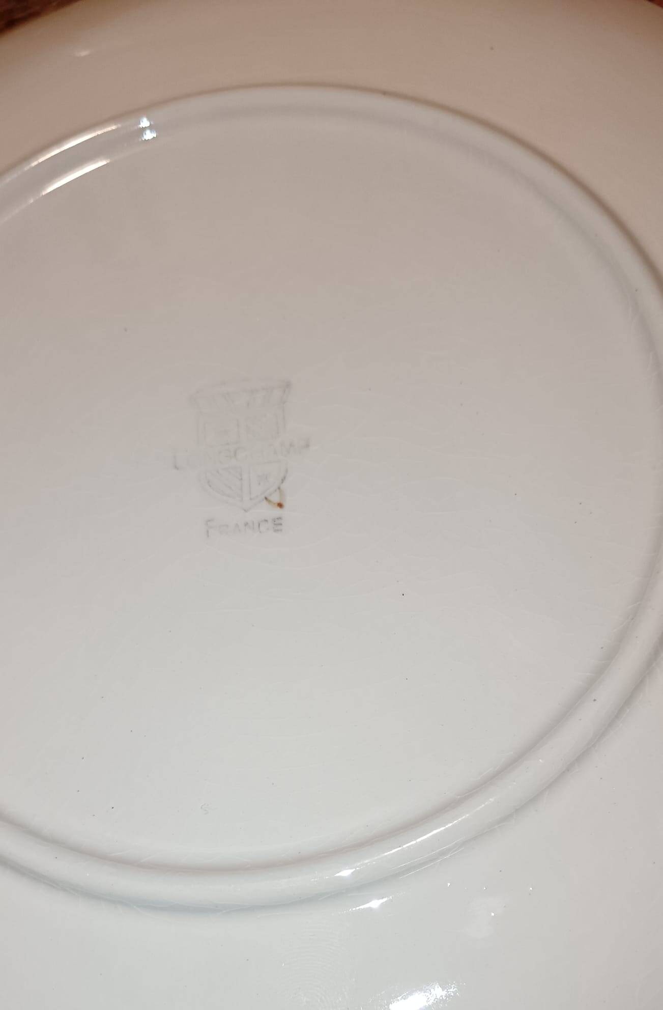 Longchamp barbotine plate with cherries from the early 20th century.