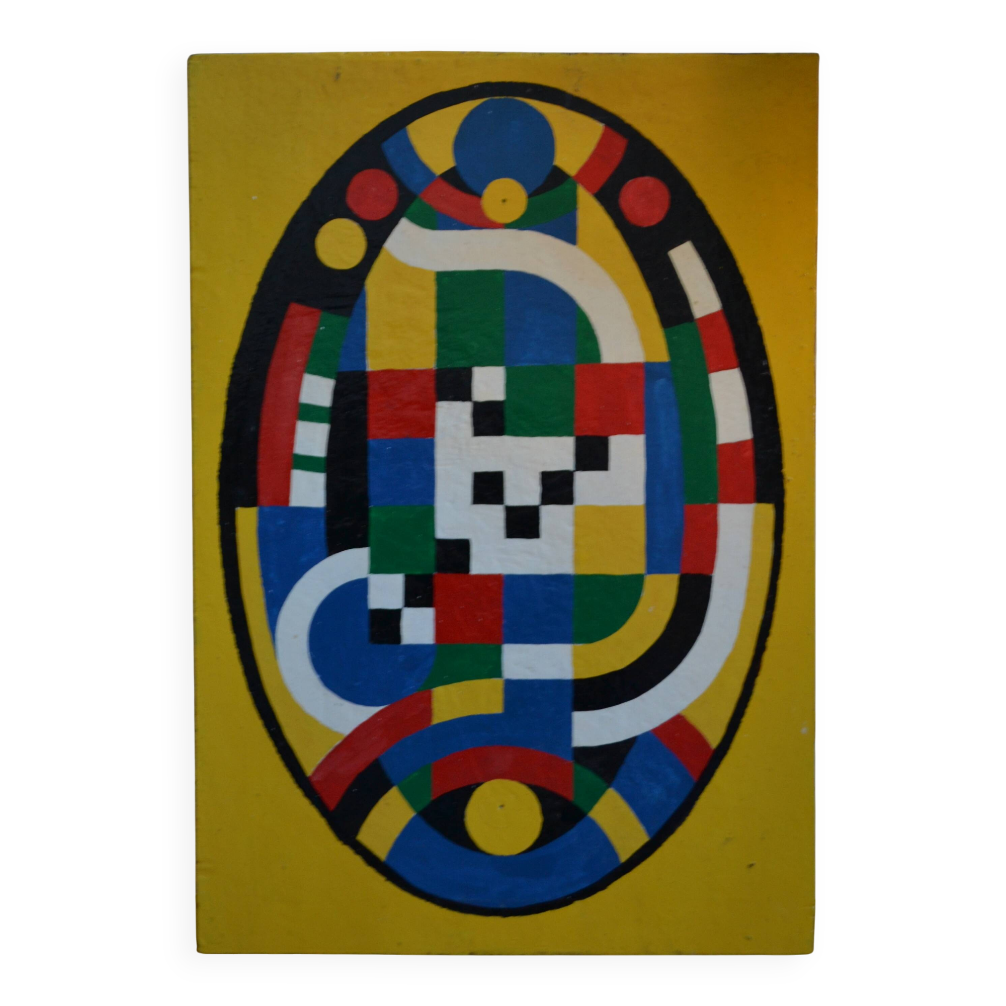 Orphism, Follower of Sonia Delaunay, Oil on panel, 67 x 46 cm