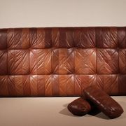 Lit de jour 'DS-80' en cuir patchwork cognac par De Sede, Suisse