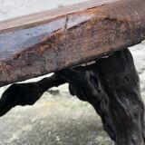 Raw wood coffee table