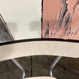 2 White Formica chairs