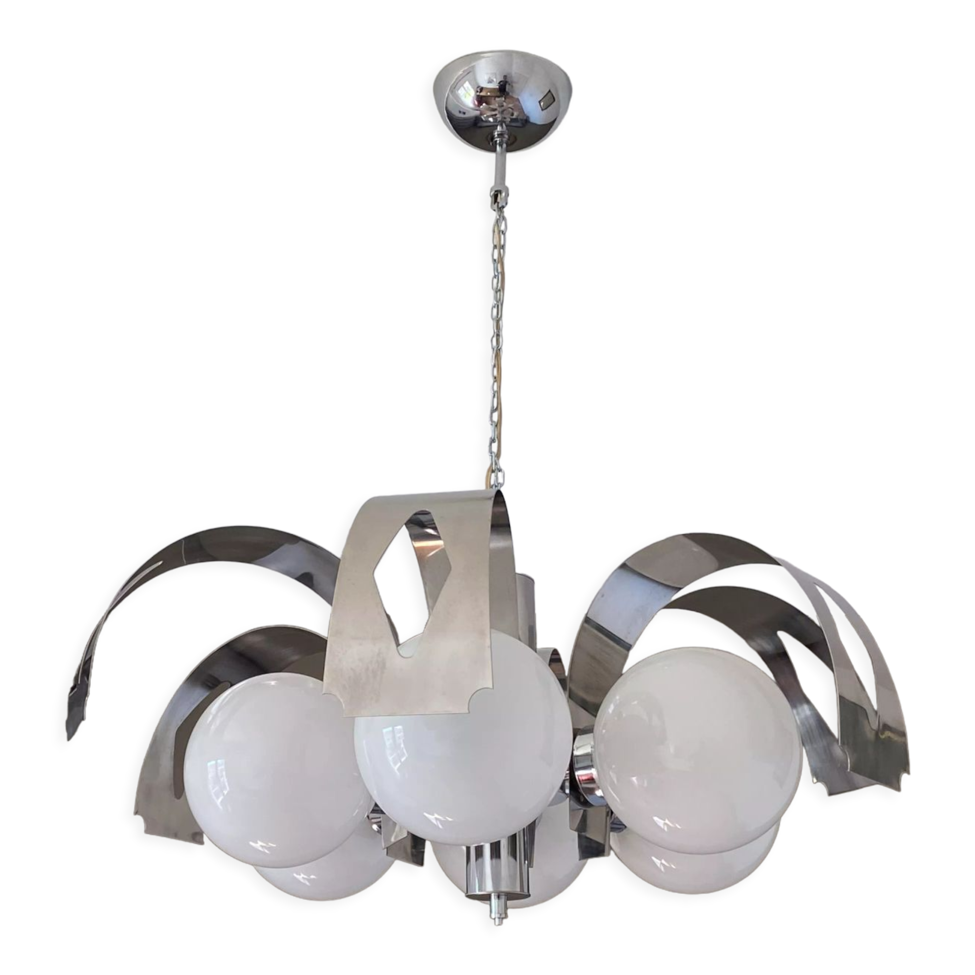Lustre « spoutnik » 1970, 6 globes space age