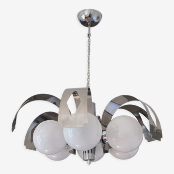 Lustre « spoutnik » 1970, 6 globes space age