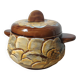 Ceramic pot with lid from the 1960s